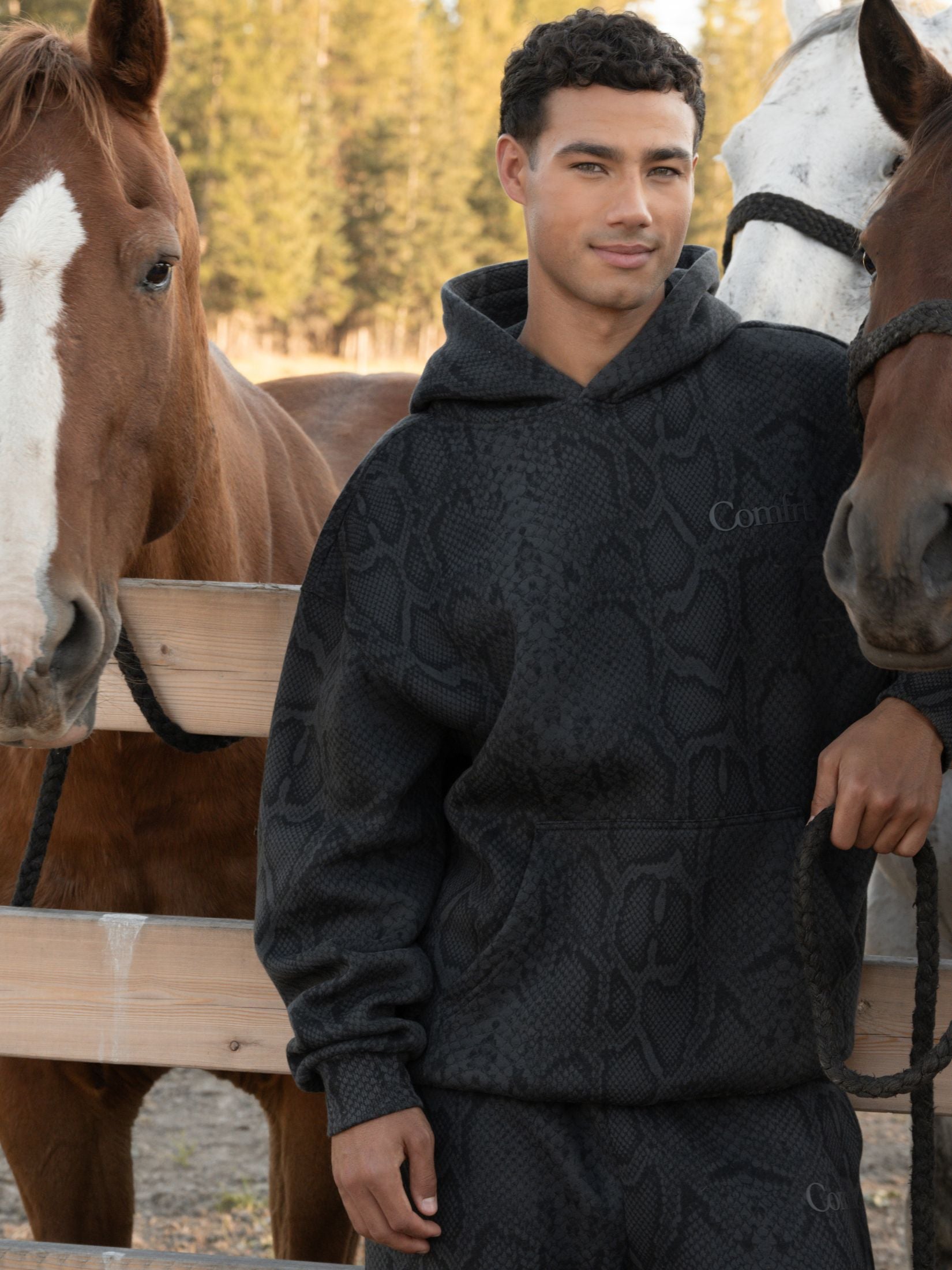 Model in cozy loungewear